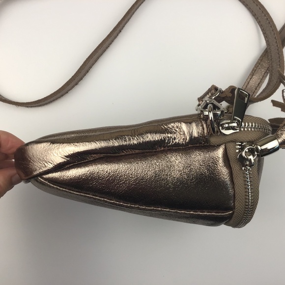 NWOT Borse in Pelle Italian Leather Gold Bag - Picture 8 of 16